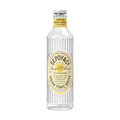 SEPOY & CO. Indian Tonic Water - 12 x 200ml | Pure Himalayan Water & 100% Natural Ingredients | Low Calorie, Less Sugar | Premium Gin & Tonic Mixer | Made in India