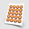 Halloween Moon - 20 x 5cm Personalised Edible Cupcake Toppers on Premium Icing view 2