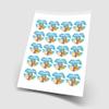 Propeller Plane - 20 x 5cm Personalised Edible Cupcake Toppers on Premium Icing view 2