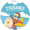 Propeller Plane - 20 x 5cm Personalised Edible Cupcake Toppers on Premium Icing view 3