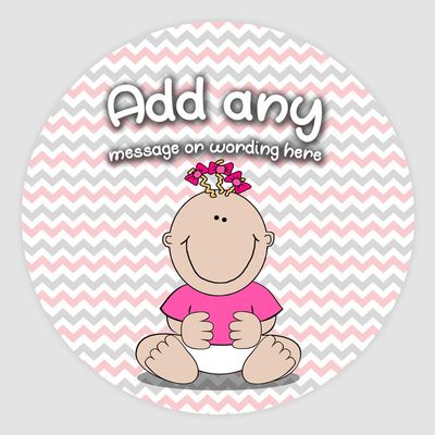 20 x Baby Girl Wallpapers 5cm Personalised Edible Cupcake Toppers on Premium Icing
