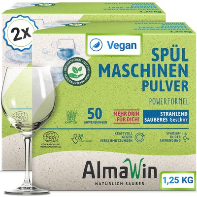 AlmaWin Machine washing-up liquid (2 x 1.25 kg)