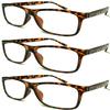 ZIZO EYEWEAR 3 Pairs Reading Glasses Value Pack Classic Stylish Comfort Design Spectacles R140 (3 Pairs Demi, 4.00 Magnification) view 1