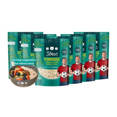 3Bears Porridge - Original Classic | Porridge Oats | Porridge Sachets | Porridge Oats Sachets | Wholegrain Porridge Oats | Overnight Oats | Oatmeal | 6 x 400g