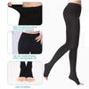 Men Women's Medical Compression Varicose Veins Socks 20-30mmHg Pressure Level 2 Anti-Fatigue Pantyhose Socks,OpenToeBlack,XL view 3