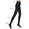 Men Women's Medical Compression Varicose Veins Socks 20-30mmHg Pressure Level 2 Anti-Fatigue Pantyhose Socks,OpenToeBlack,XL view 4