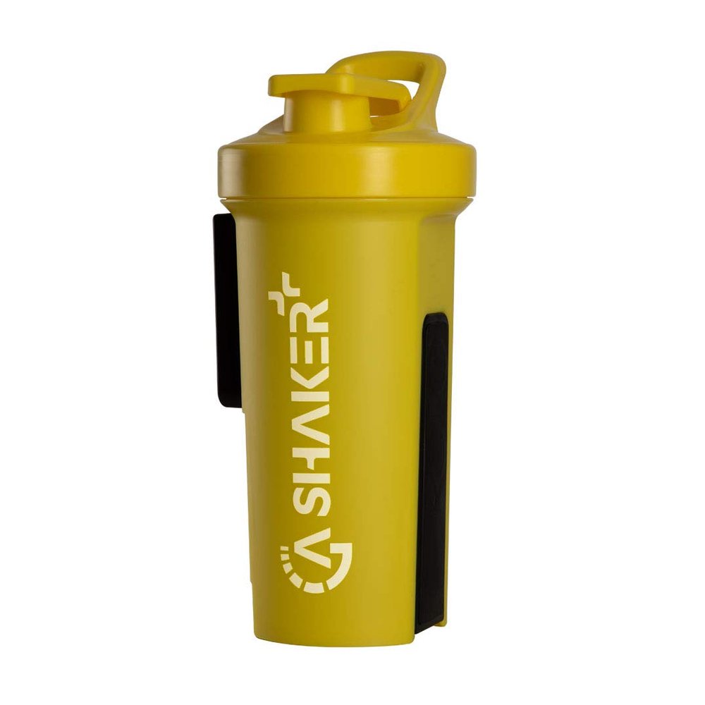 GA Shaker+ 2.0 The 7in1 Original Drinking Bottle/Water Bottle with Protein Shaker Function, 1L (Yellow)