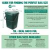 10L x 50 Tie Handle Compostable Kitchen Caddy Liners - Large Food Waste Bin Liners - EN 13432-10 Litre Tie-Handle Bags with Composting Guide view 3