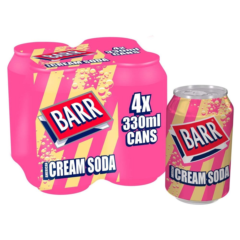 Barr American Cream Soda 4 x 330ml