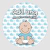 20 x Baby Boy Wallpapers 5cm Personalised Edible Cupcake Toppers on Premium Icing view 1