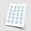20 x Baby Boy Wallpapers 5cm Personalised Edible Cupcake Toppers on Premium Icing view 2