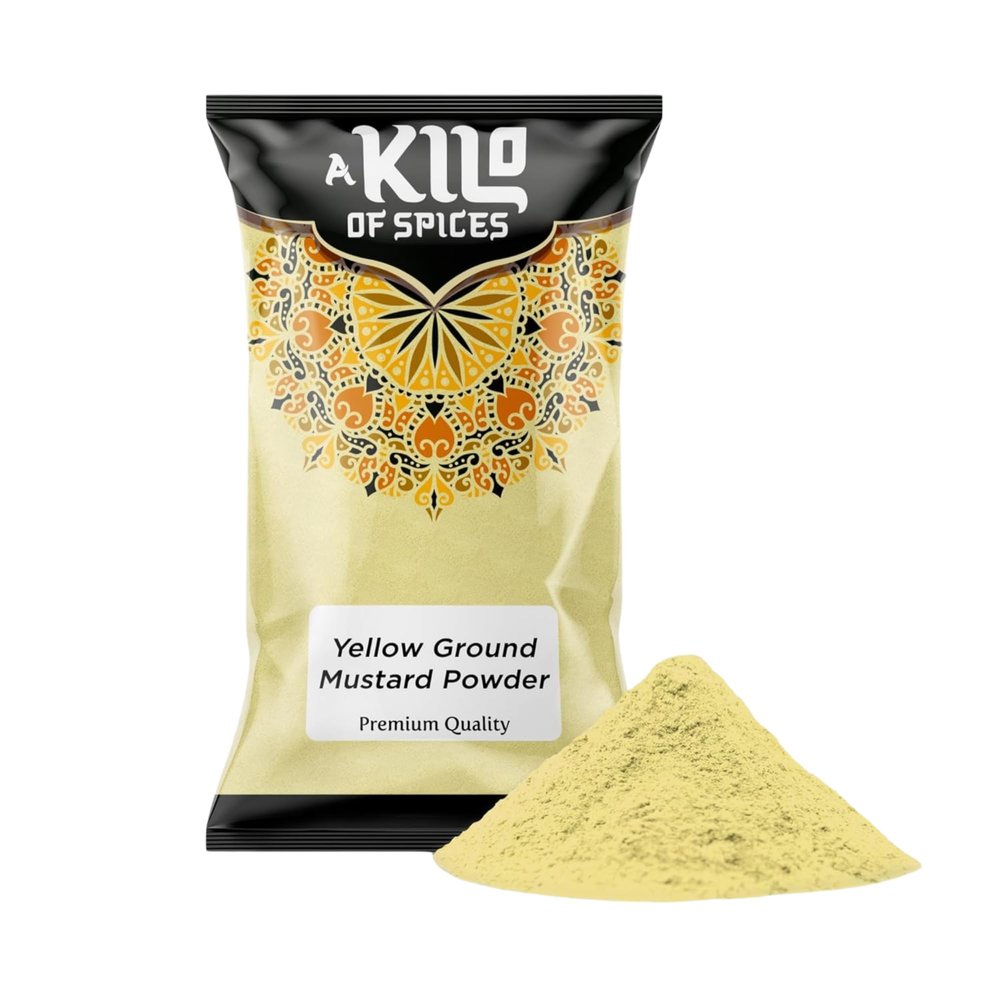 A Kilo of Spices | Pure Ground Mustard Powder 1Kg | Made from Premium Yellow Mustard Seeds | Perfect for Cooking, Baking, and Seasoning | No Additives | Gently Dried for Freshness