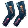 EZIOLY Watercolor Jellyfish Knee Pads, Basketball Football Volleyball Honeycomb Leg Sleeve Kneepad Protector Padded Support Knee Brace for Men Women view 1