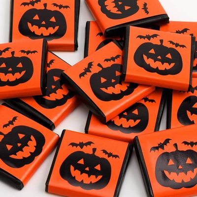 Italian Options Halloween Pumpkin Trick or Treat Milk Chocolate Neapolitans, 100 Chocolates, Orange
