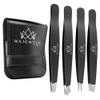 Majestic Bombay Fine Point + Slant Tweezers  Precision, Needle Nose, Surgical Tweezers for Women & Men  Splinter, Ticks, Facial, Brow & Ingrown Hair Removal view 1