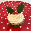 12 Sugar Holly Leaves and 12 Red Chocolate Holly Berries- Edible & Handmade with Love in The UK! view 1