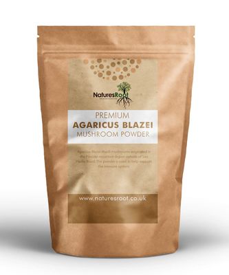 Natures Root Premium Agaricus Blazei Powder 200g - Mushroom Powder | Natural & Vegan | Nutritious Superfood | Immune System Booster