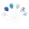 Ercadio Balloon Cupcake Toppers 6 Colors Resin Round Shape 3D Balloons Cake Picks Baby Shower Boys Birthday Party Cake Decoration Supplies 12 PCS view 1