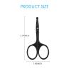 LIVINGO 9CM Premium Nose Hair Scissors, Curved Safety Blades with Rounded Tip for Trimming Small Details Facial Hair, Ear Hair, Eyebrow (Black) view 2