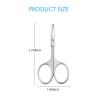 LIVINGO 9cm Rounded Curved Nose Hair Scissors, Premium Stainless Steel Safety Small Blades Use for Manicure Cuticle Trimming Facial Hair, Eyebrow, Dry Skin view 2