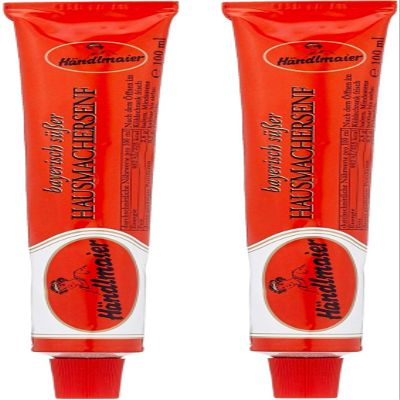 Bavarian sweet home-made mustard 2x100 ml, Haendlmaier / Germany