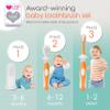 Cherish Baby Care Baby Toothbrush 0-2 Years - BPA-Free & Safety-Tested Newborn to Toddler Toothbrush Set, 2023 Award Winner, Food-Grade Silicone (Orange) view 2