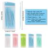 AKOAK 5 Boxes (Approx. 250pieces) Food Grade PP Boxed Double-Headed Portable Plastic Toothpick Cleaning and Nursing Dental Floss Stick Interdental Brush (Random Color) view 2