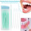AKOAK 5 Boxes (Approx. 250pieces) Food Grade PP Boxed Double-Headed Portable Plastic Toothpick Cleaning and Nursing Dental Floss Stick Interdental Brush (Random Color) view 3