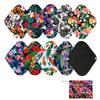 7pcs Pack Reusable Sanitary Cloth Pads Including 1pc Mini Wet Bag + 6pcs Bamboo Charcoal Cloth Menstrual Pads Mama Panty Liners view 1