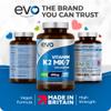 EVO NUTRITION Vitamin K2 MK-7 200mcg | 365 Vegetarian and Vegan Tablets (not Capsules) | 1-A-Day | Supports Maintenance of Normal Bones | One Years Supply of High Strength Vitamin K2 Menaquinone MK7 view 2