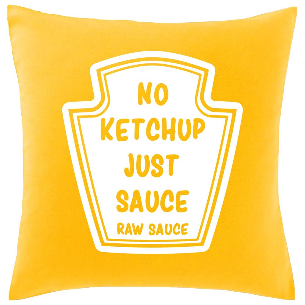 Hippowarehouse No ketchup just sauce raw sauce Printed bedroom accessory cushion cover case 41x41cm