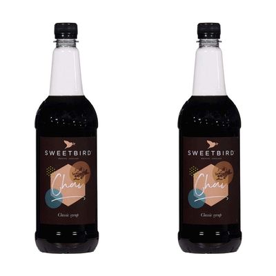 2 x 1 Litre Sweetbird Coffee, Cocktail, Cooking, Iced Tea Drink Syrup Multi Flavours (2 x Spiced Chai)