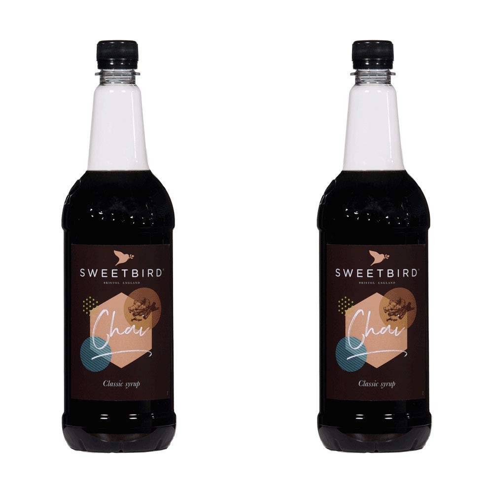 2 x 1 Litre Sweetbird Coffee, Cocktail, Cooking, Iced Tea Drink Syrup Multi Flavours (2 x Spiced Chai)