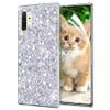 OKZone Compatible Samsung Galaxy Note 10 Plus Case [with HD Screen Protector], Bling Glitter Design Soft Gel TPU Silicone Skin Cover Anti-scratch Protective Case for Galaxy Note 10 Plus (Silver) view 1