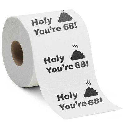 68th Birthday Decorations Toilet Paper for Men & Women - Funny Design Novelty Great Hilarious Gag Laugh Eco-Friendly, Ultra Soft & Comfortable Perfect for Birthday Christmas & Party Supplies