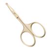 LIVINGO 9cm Small Safety Facial Nose Hair Scissors, Curved Blade with Rounded Tip Stainless Steel for Manicure Cuticle, Eyebrow, Dry Skin (Gold) view 1