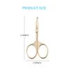 LIVINGO 9cm Small Safety Facial Nose Hair Scissors, Curved Blade with Rounded Tip Stainless Steel for Manicure Cuticle, Eyebrow, Dry Skin (Gold) view 2