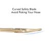 LIVINGO 9cm Small Safety Facial Nose Hair Scissors, Curved Blade with Rounded Tip Stainless Steel for Manicure Cuticle, Eyebrow, Dry Skin (Gold) view 3