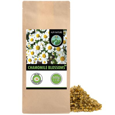 Alpi Nature Chamomile Tea 500g 1.1 lb, Dried Chamomile Flowers, Loose Camomile Tea