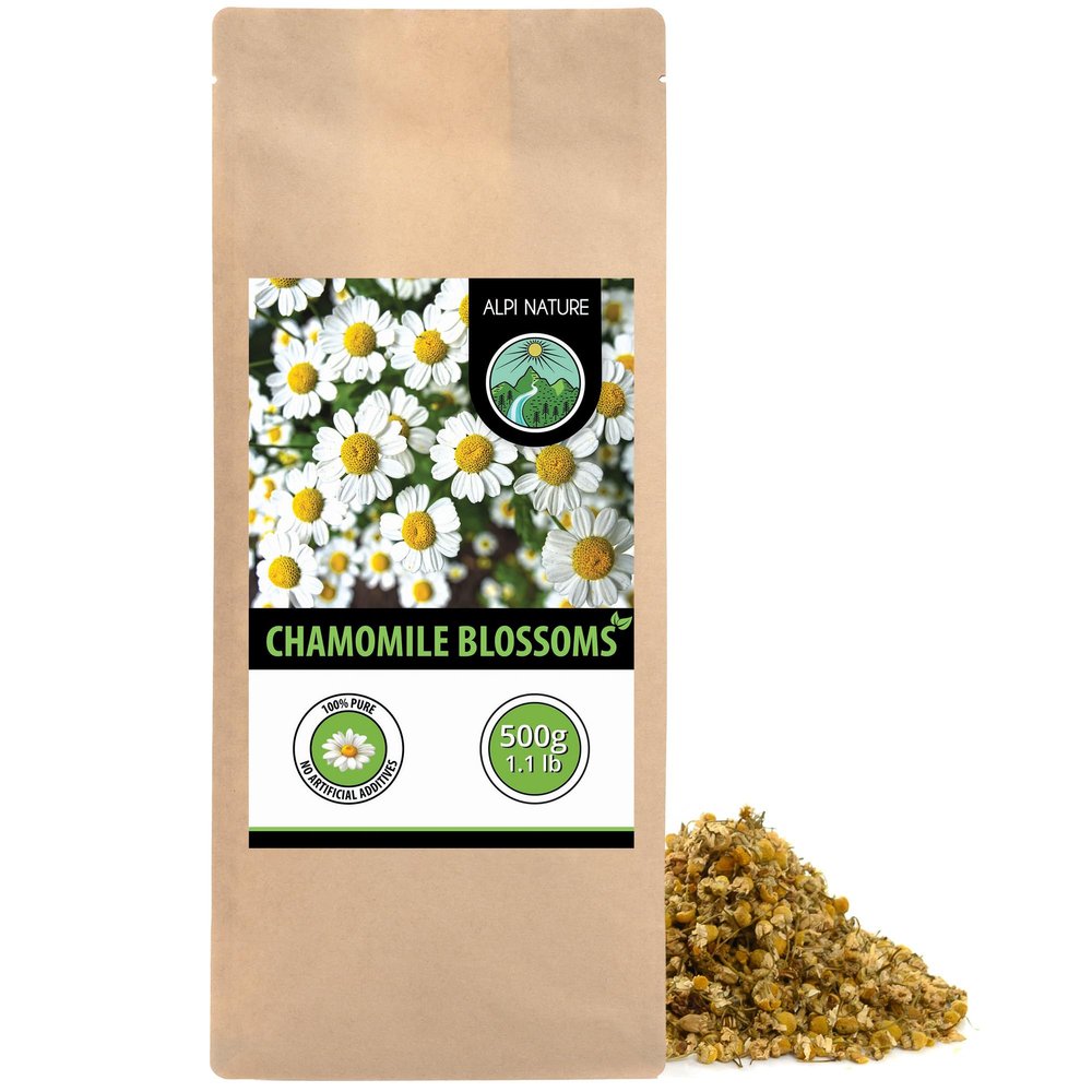 Alpi Nature Chamomile Tea 500g 1.1 lb, Dried Chamomile Flowers, Loose Camomile Tea