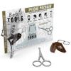 Beard trimming kit | Accessories for Beard & Barber Mustache, Contour marker comb + Beard scissors + Foldable key ring comb view 2