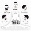 Beard trimming kit | Accessories for Beard & Barber Mustache, Contour marker comb + Beard scissors + Foldable key ring comb view 3
