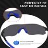 BlazerBuck Replacement Nose Piece Pads for Oakley EV Zero Series Sunglasses - Black + Blue view 3