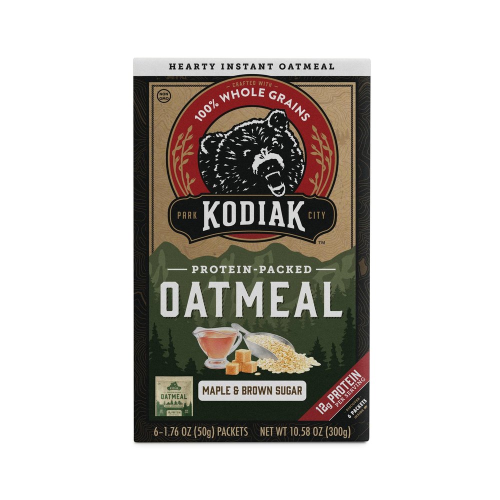Kodiak Cakes Protein-Packed Oatmeal Unleashed (Maple & Brown Sugar) 6 - 1.76oz Packets