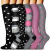 Aoliks 6 Pairs Compression Socks for Women and Men, Support Knee High Socks for Nurses,Athletic,Flying view 1