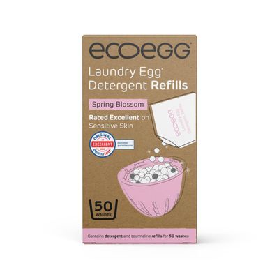 Ecoegg Laundry Egg Refill Pellets | Detergent and Fabric Softener Replacement | Non bio and no enzymes, chlorine bleaches, phosphates, parabens, SLS/SLES or palm oil | 50 Washes | Spring Blossom