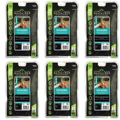Wayfayrer Ration Packs - 6 Pack - 300g - Wayfarer Meals - Expedition, Hiking, Survival & Camping Food - Emergency Food Rations Long Life for 3 Years - Official DOFE Food - Boil in The Bag Meals