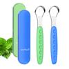2020 New Version Tongue Scraper Cleaner for Adults & Kids, Medical Grade Metal Tongue Brushes Set for Fresh Breath Dental Eliminate Bad Breath in Seconds (2 pcs) view 1