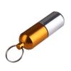 8.5CM Large Pill Cases for Outdoor Travel Delicate Aluminum Waterproof Medicine Box Drug Capsule Cartridge Pillcase Keychain FB,Blue view 2