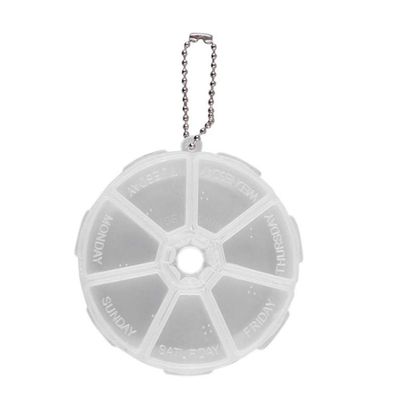 4 Grids Transparent Plastic Pill Medicine Box Tablet Pillbox Beads Jewelry Cases Pill Cases Container Health Care Tool,7 Grids White,Medium